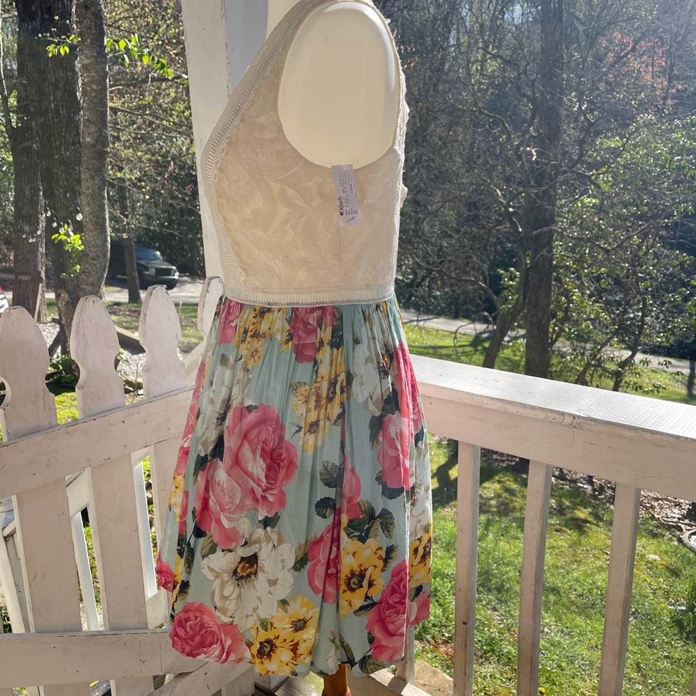 Jodi Kristopher Floral Dress 11 Jr. FREE SHIP - Picture 4 of 6